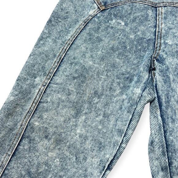 Vintage Alessio Acid Wash High Waisted Mom Jean SIZE 9 / 10 WAIST 26 Blue Ribbed - Picture 6 of 10